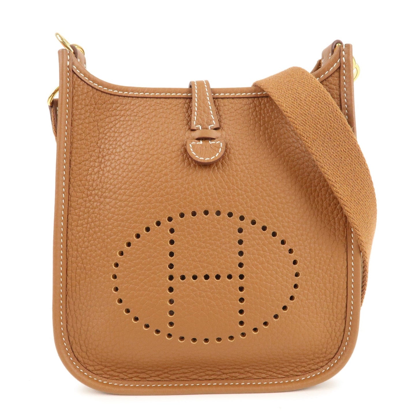 Luxury Hermes Taurillon Clemence Evelyne TPM Amazon Shoulder Bag