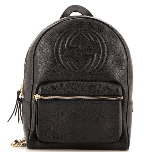 Luxury Gucci Trending 2025 Soho Chain Backpack Leather