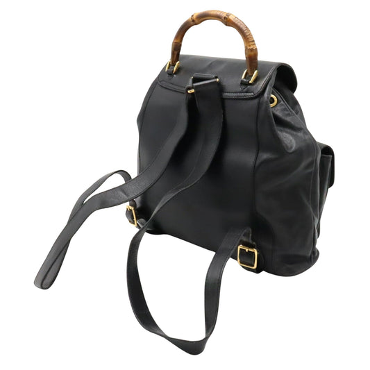 Luxury Gucci Trending 2025 Bamboo  Leather Backpack Bag ()