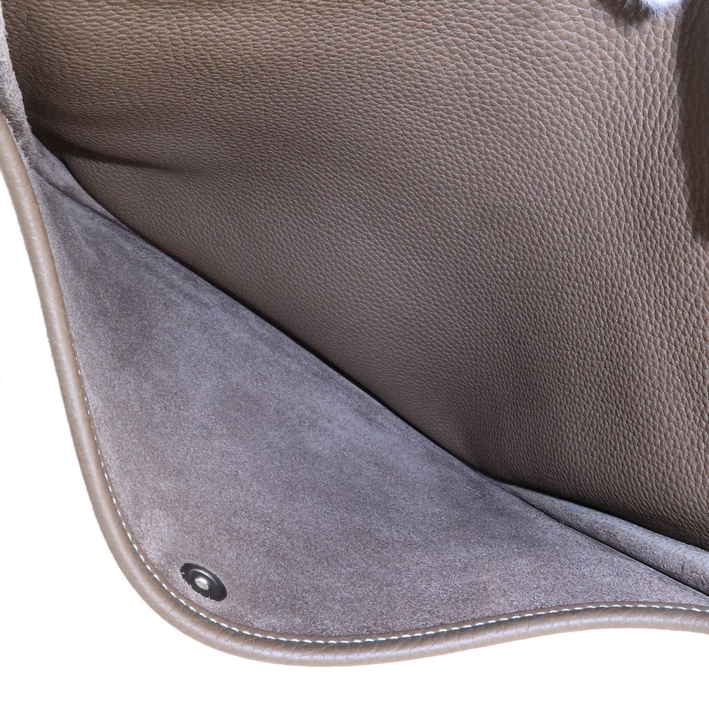Luxury Hermes Taurillon Clemence Evelyne 3PM Shoulder Bag Etoupe
