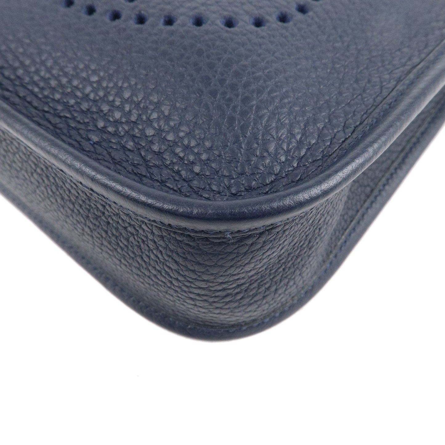 Luxury Hermes Taurillon Clemence Evelyne TPM Amazon Shoulder Bag Navy
