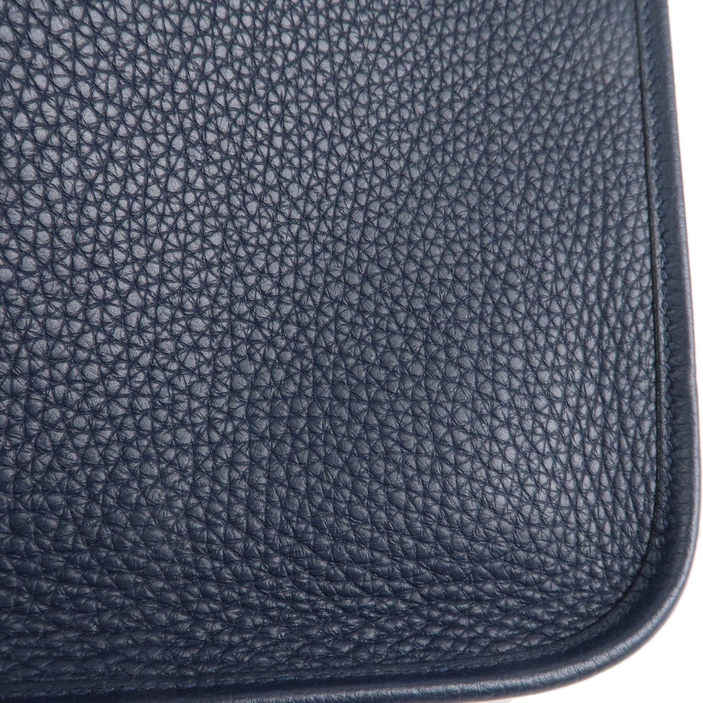 Luxury Hermes Taurillon Clemence Evelyne TPM Amazon Shoulder Bag Navy