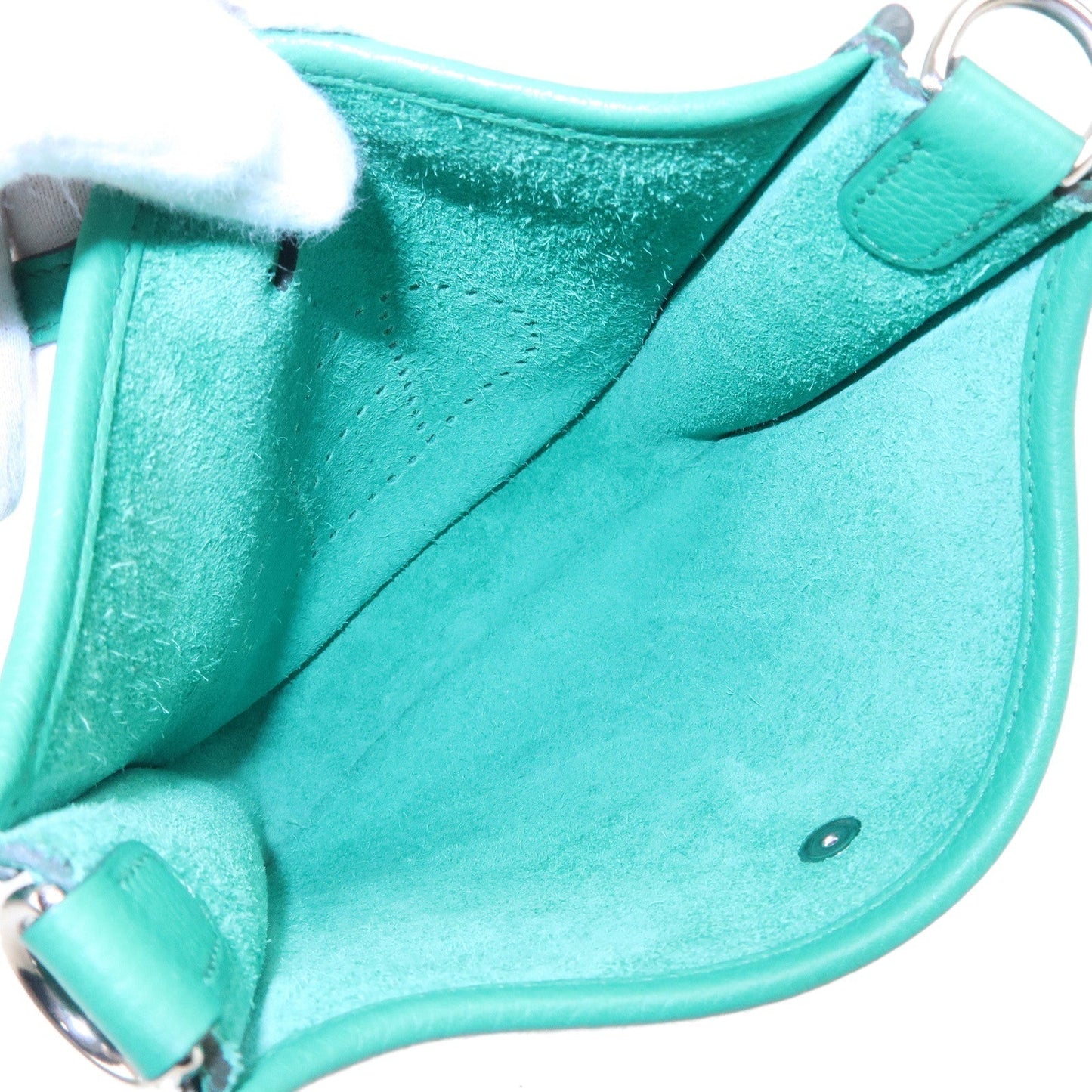 Luxury Hermes Taurillon Clemence Evelyne TPM Amazon Shoulder Bag Green