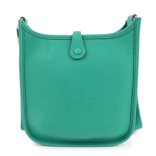 Luxury Hermes Taurillon Clemence Evelyne TPM Amazon Shoulder Bag Green