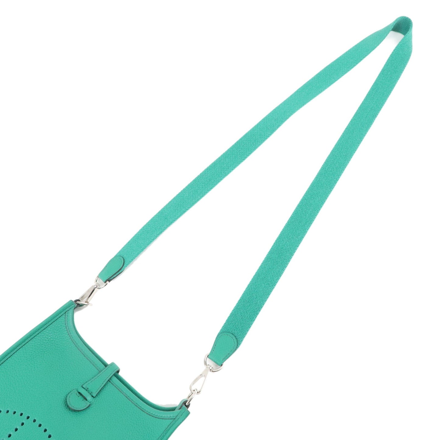Luxury Hermes Taurillon Clemence Evelyne TPM Amazon Shoulder Bag Green