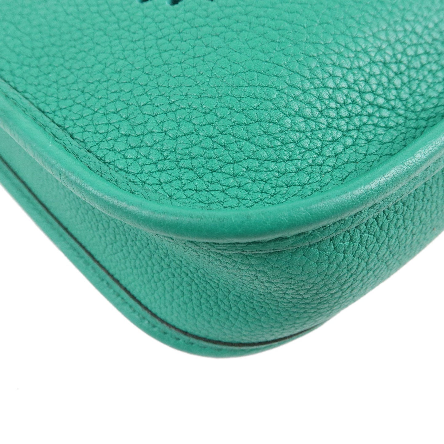 Luxury Hermes Taurillon Clemence Evelyne TPM Amazon Shoulder Bag Green