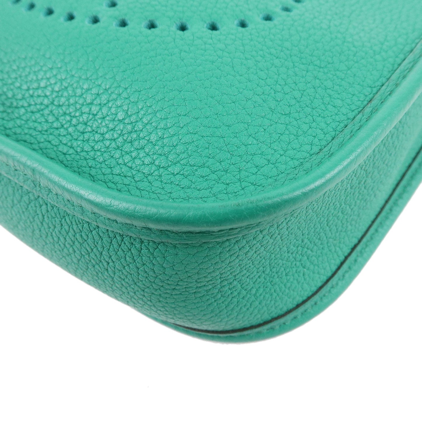 Luxury Hermes Taurillon Clemence Evelyne TPM Amazon Shoulder Bag Green