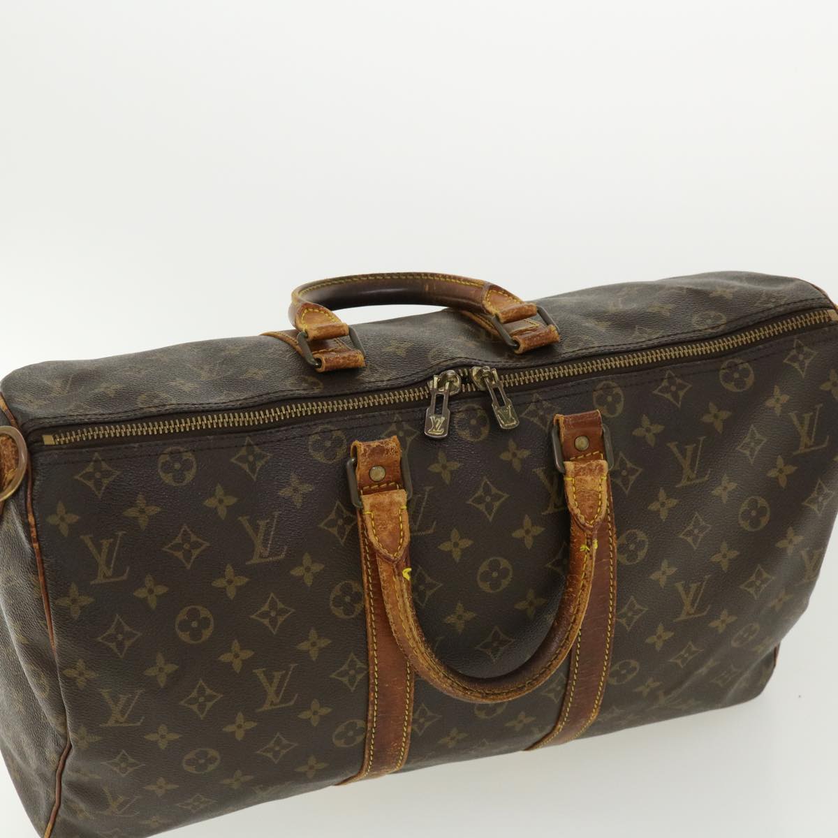 LOUIS VUITTON Monogram Keepall Bandouliere 45 Boston Bag M41418 LV 37085