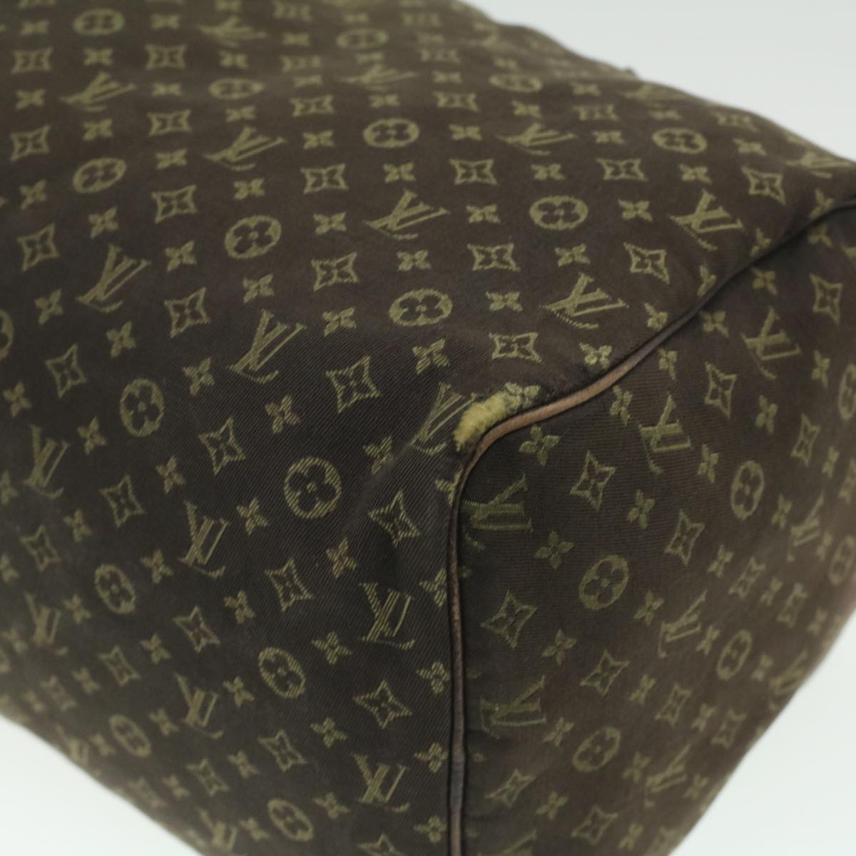 LOUIS VUITTON Monogram Mini Lin Speedy 30 Hand Bag Ebene M95224 LV 37104