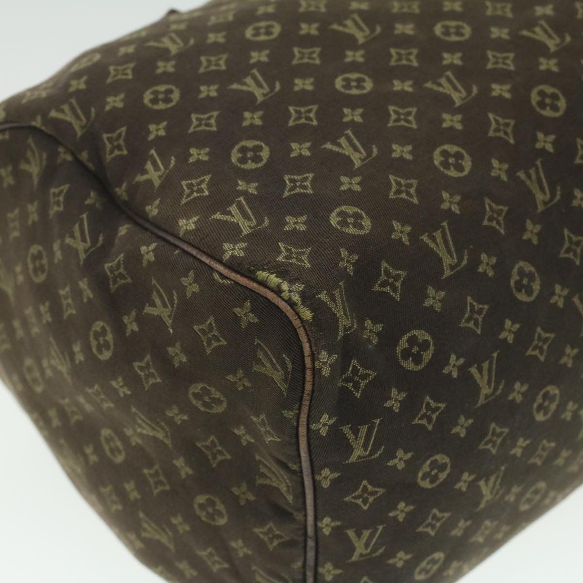LOUIS VUITTON Monogram Mini Lin Speedy 30 Hand Bag Ebene M95224 LV 37104