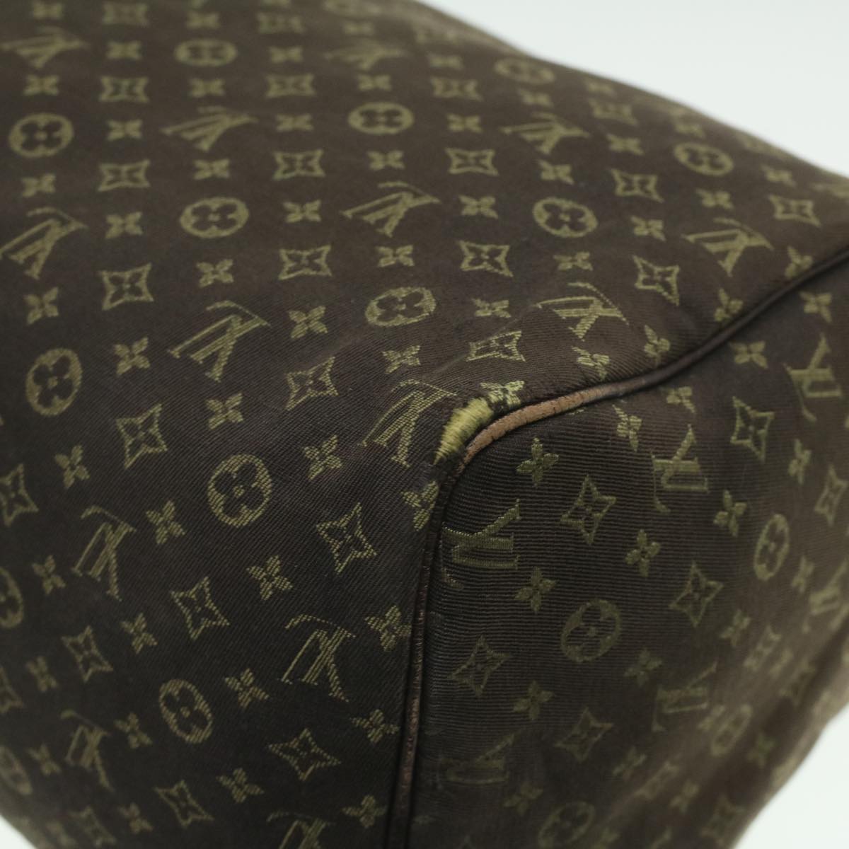 LOUIS VUITTON Monogram Mini Lin Speedy 30 Hand Bag Ebene M95224 LV 37104