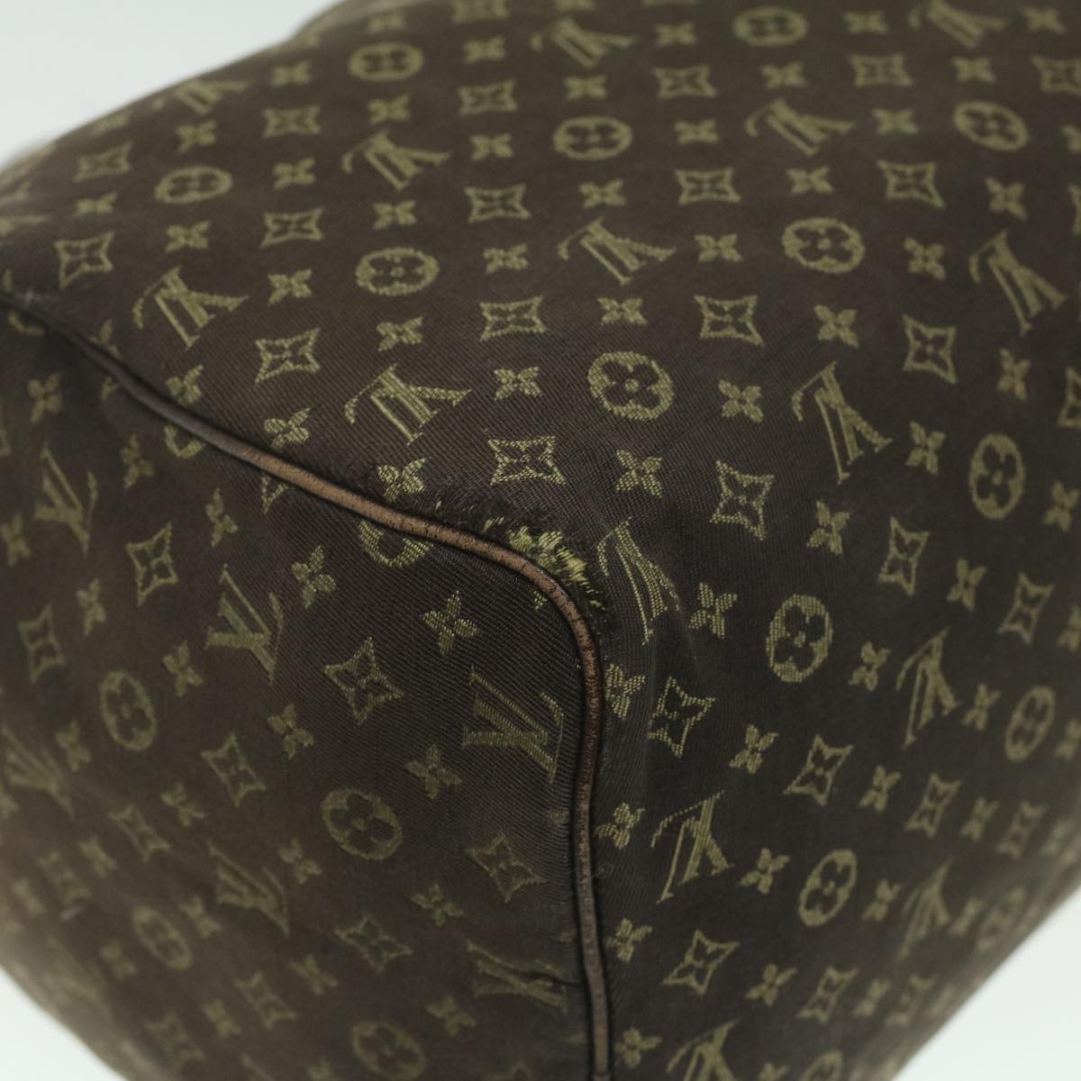 LOUIS VUITTON Monogram Mini Lin Speedy 30 Hand Bag Ebene M95224 LV 37104