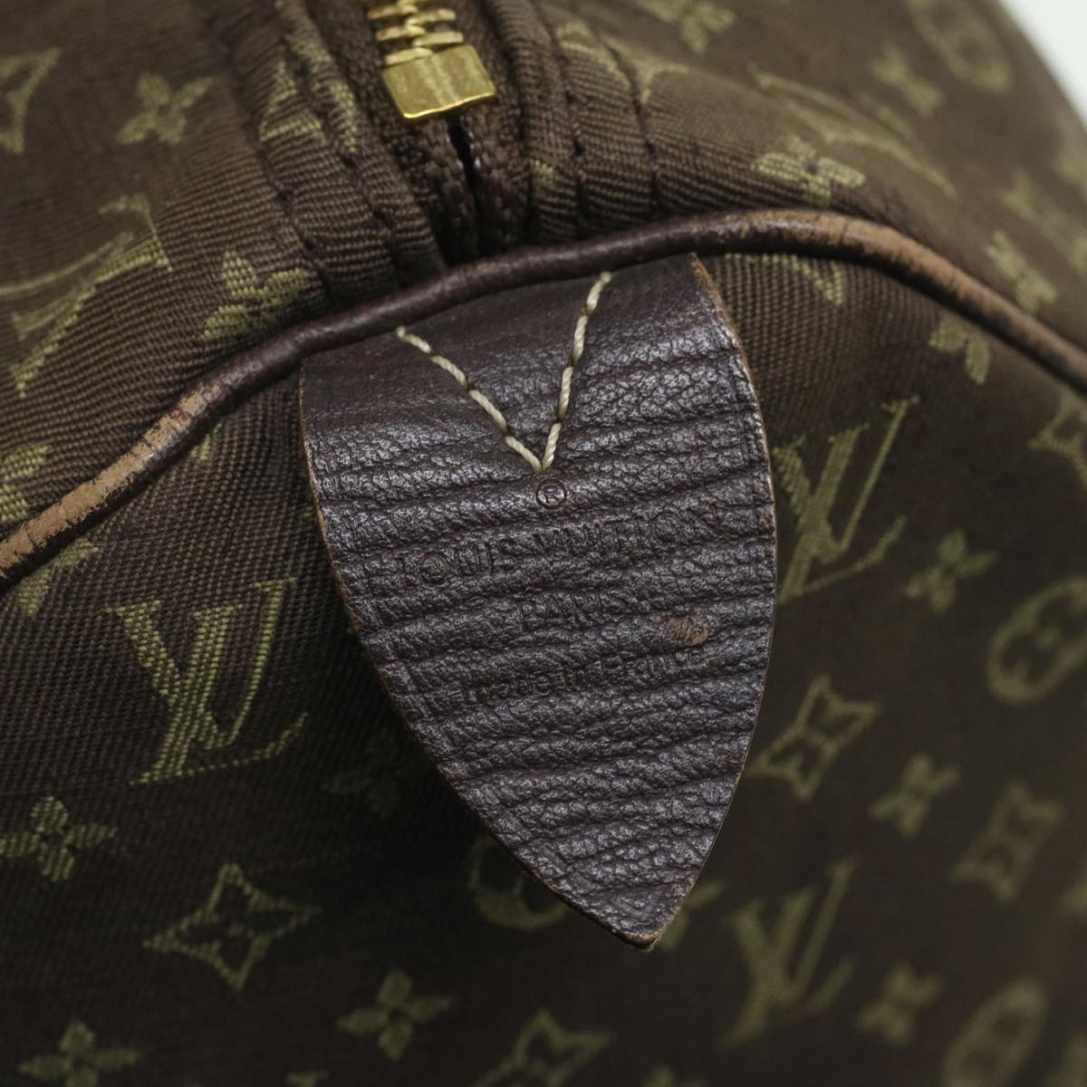 LOUIS VUITTON Monogram Mini Lin Speedy 30 Hand Bag Ebene M95224 LV 37104
