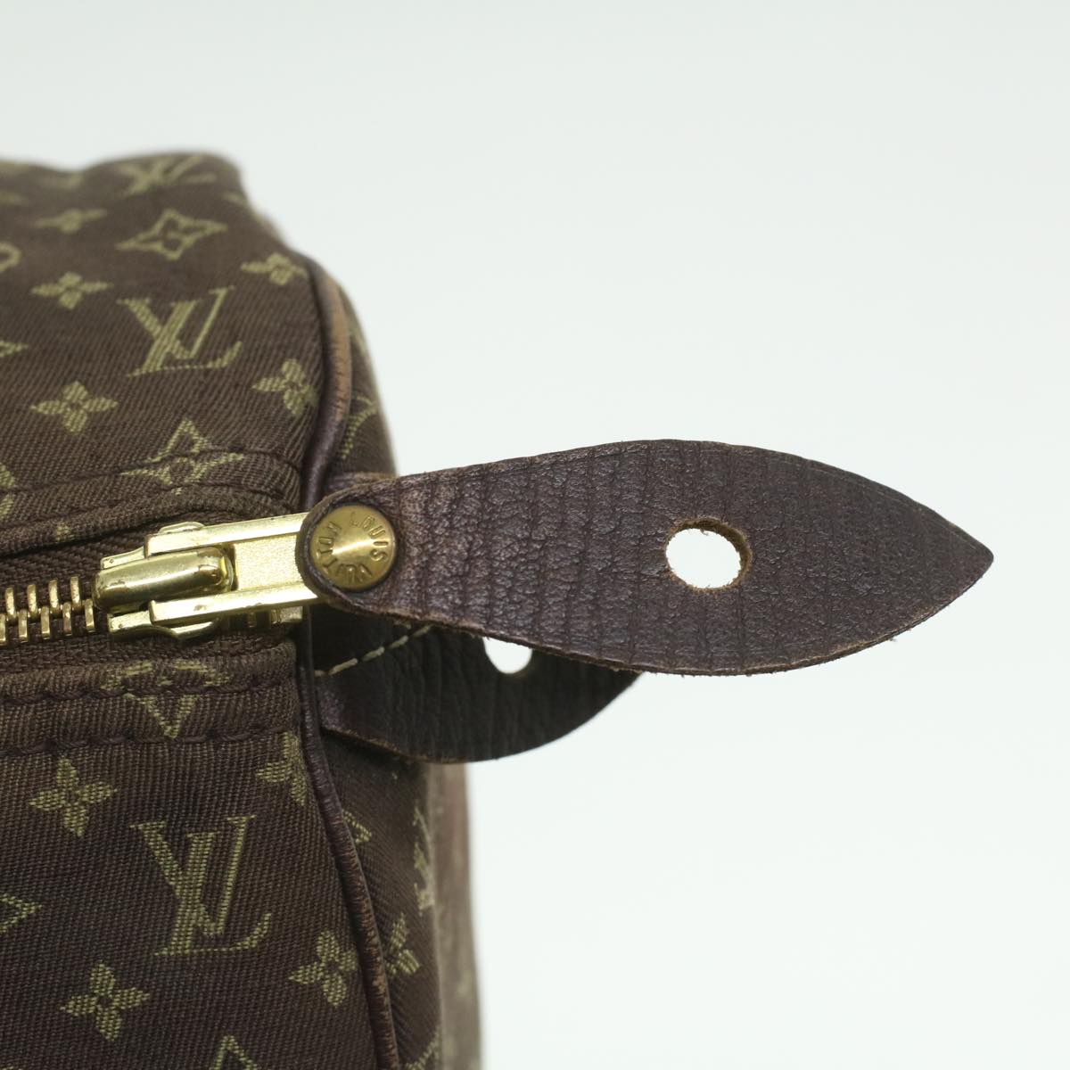 LOUIS VUITTON Monogram Mini Lin Speedy 30 Hand Bag Ebene M95224 LV 37104