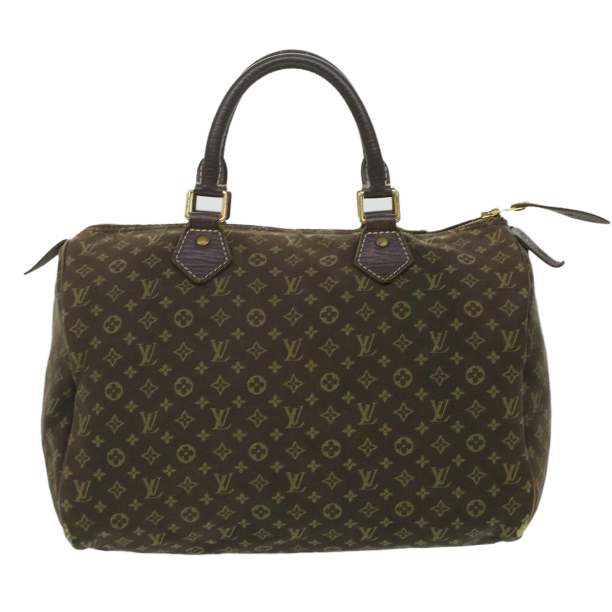 LOUIS VUITTON Monogram Mini Lin Speedy 30 Hand Bag Ebene M95224 LV 37104