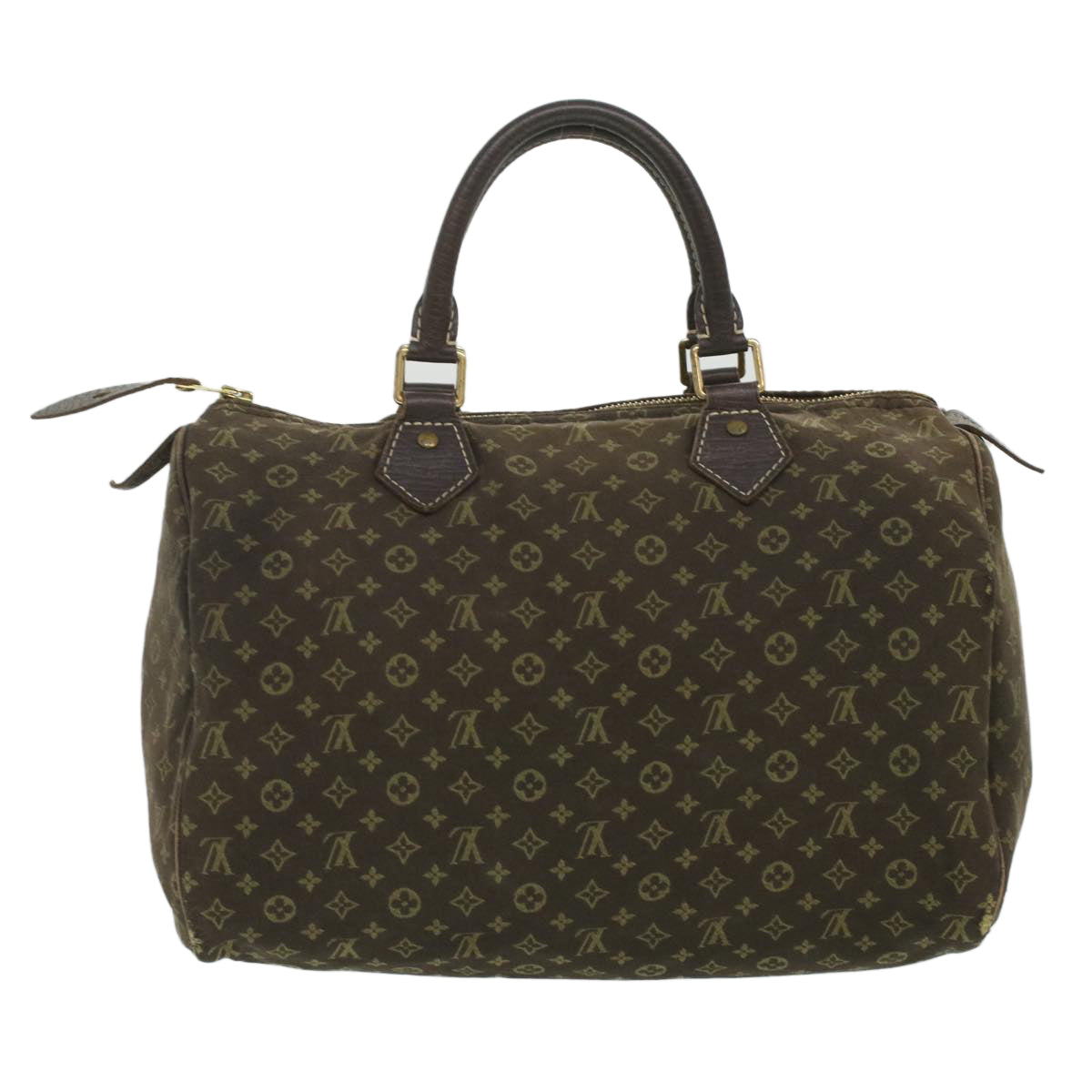 LOUIS VUITTON Monogram Mini Lin Speedy 30 Hand Bag Ebene M95224 LV 37104