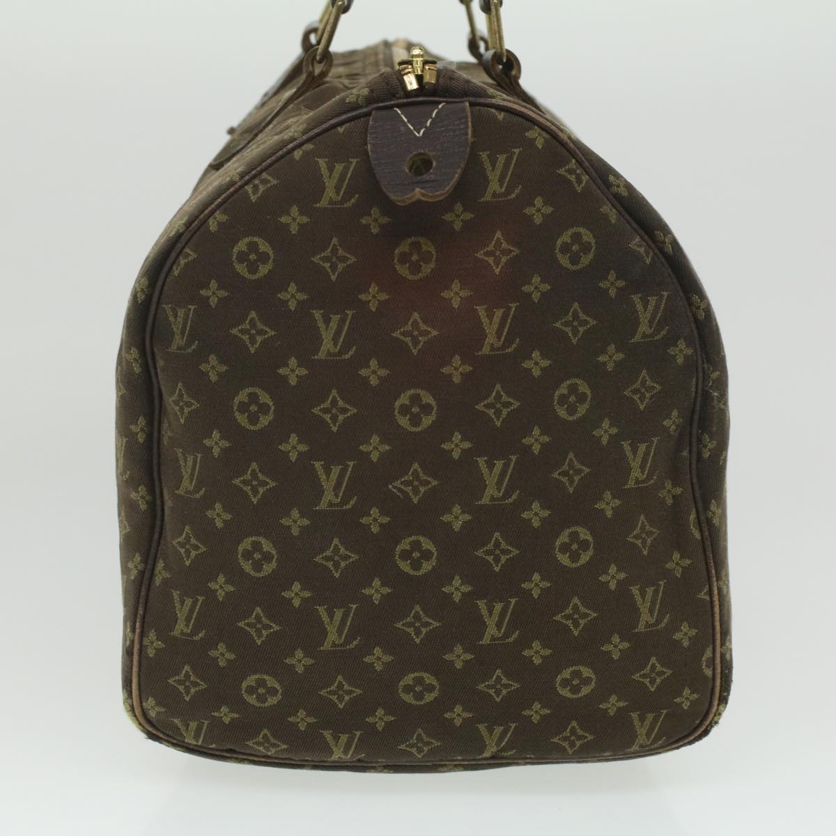 LOUIS VUITTON Monogram Mini Lin Speedy 30 Hand Bag Ebene M95224 LV 37104
