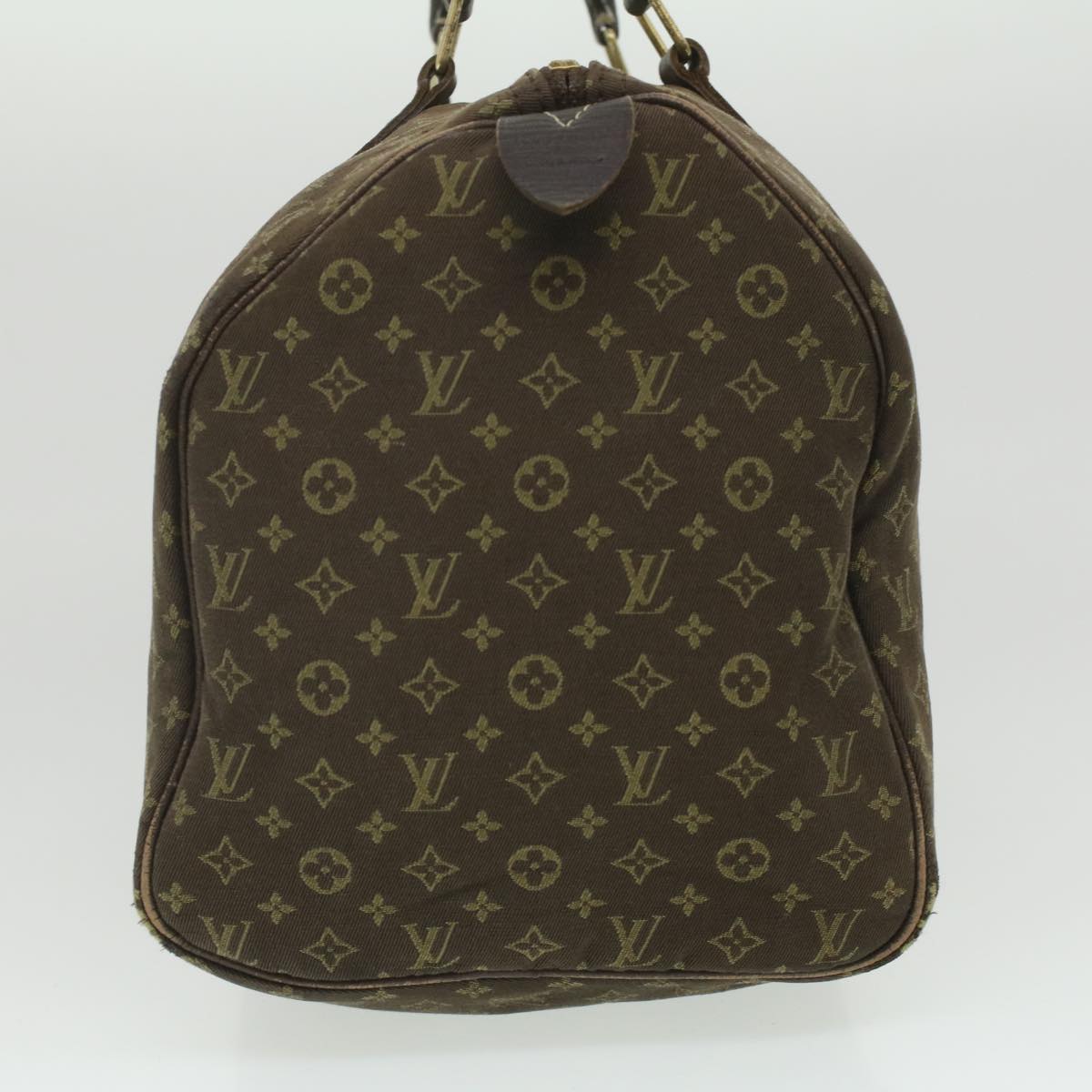 LOUIS VUITTON Monogram Mini Lin Speedy 30 Hand Bag Ebene M95224 LV 37104
