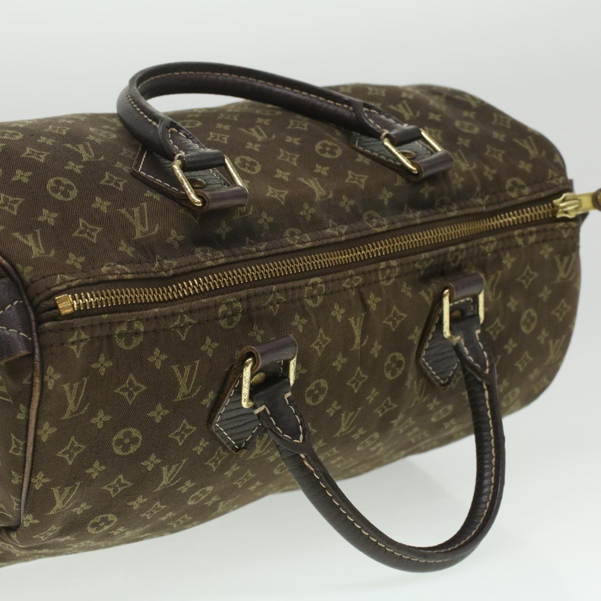 LOUIS VUITTON Monogram Mini Lin Speedy 30 Hand Bag Ebene M95224 LV 37104