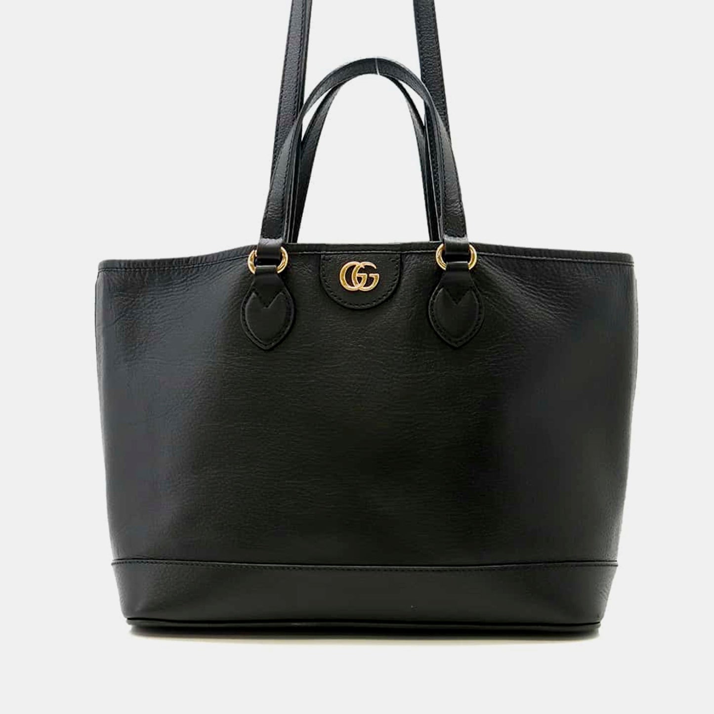 Luxury Gucci Trending 2025 Black Leather Tote Bag Size Small