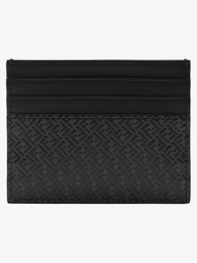 Luxury Fendi FF Micro Card Wallet Black