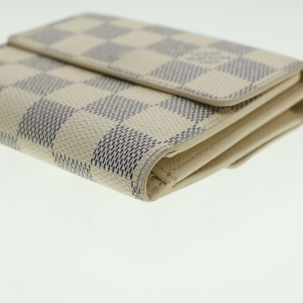 LOUIS VUITTON Damier Azur Portefeuille Elise Trifold Wallet N61733 LV 37390