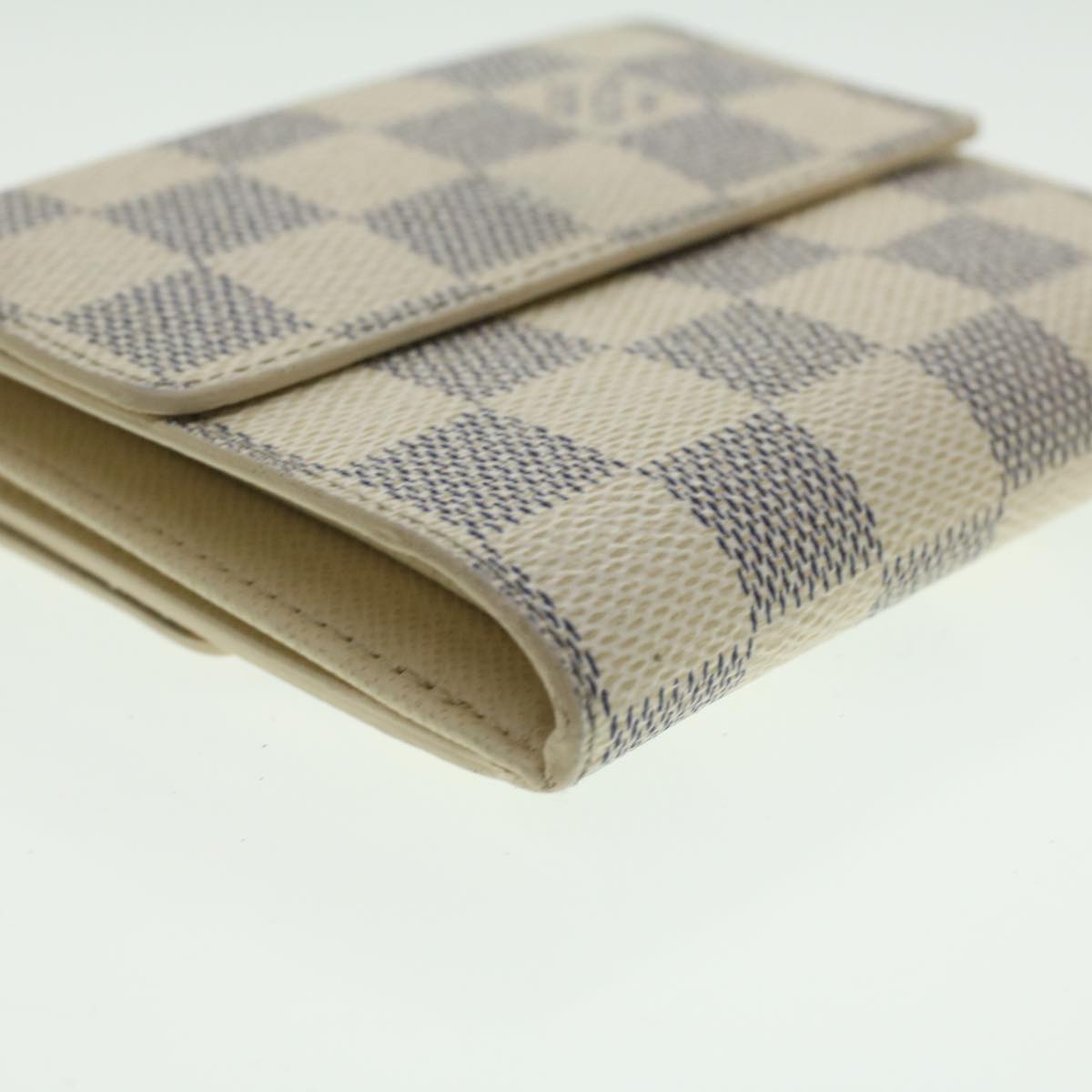 LOUIS VUITTON Damier Azur Portefeuille Elise Trifold Wallet N61733 LV 37390