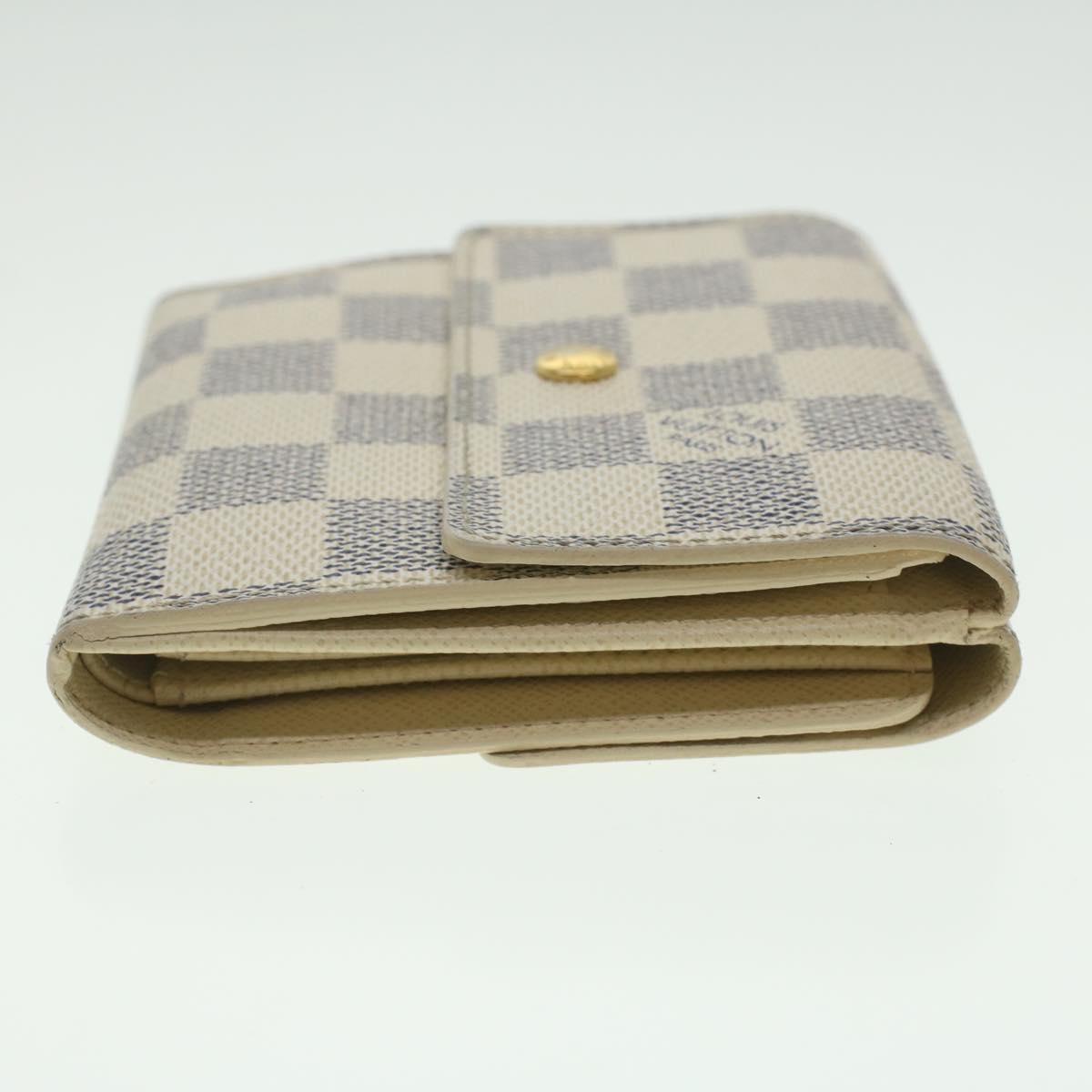 LOUIS VUITTON Damier Azur Portefeuille Elise Trifold Wallet N61733 LV 37390