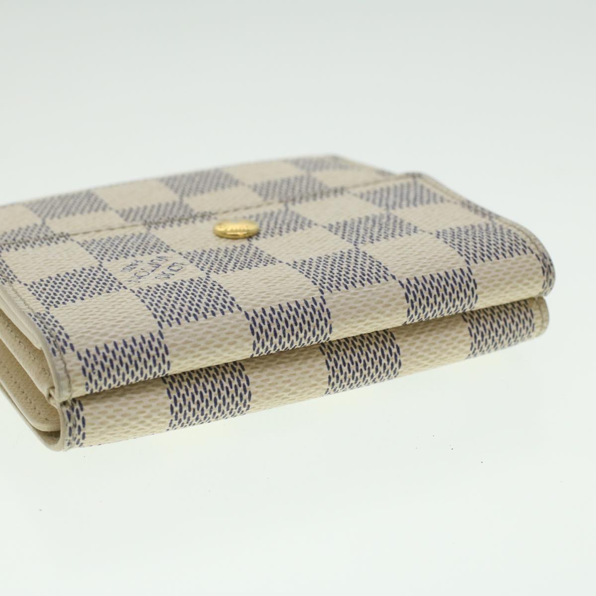 LOUIS VUITTON Damier Azur Portefeuille Elise Trifold Wallet N61733 LV 37390