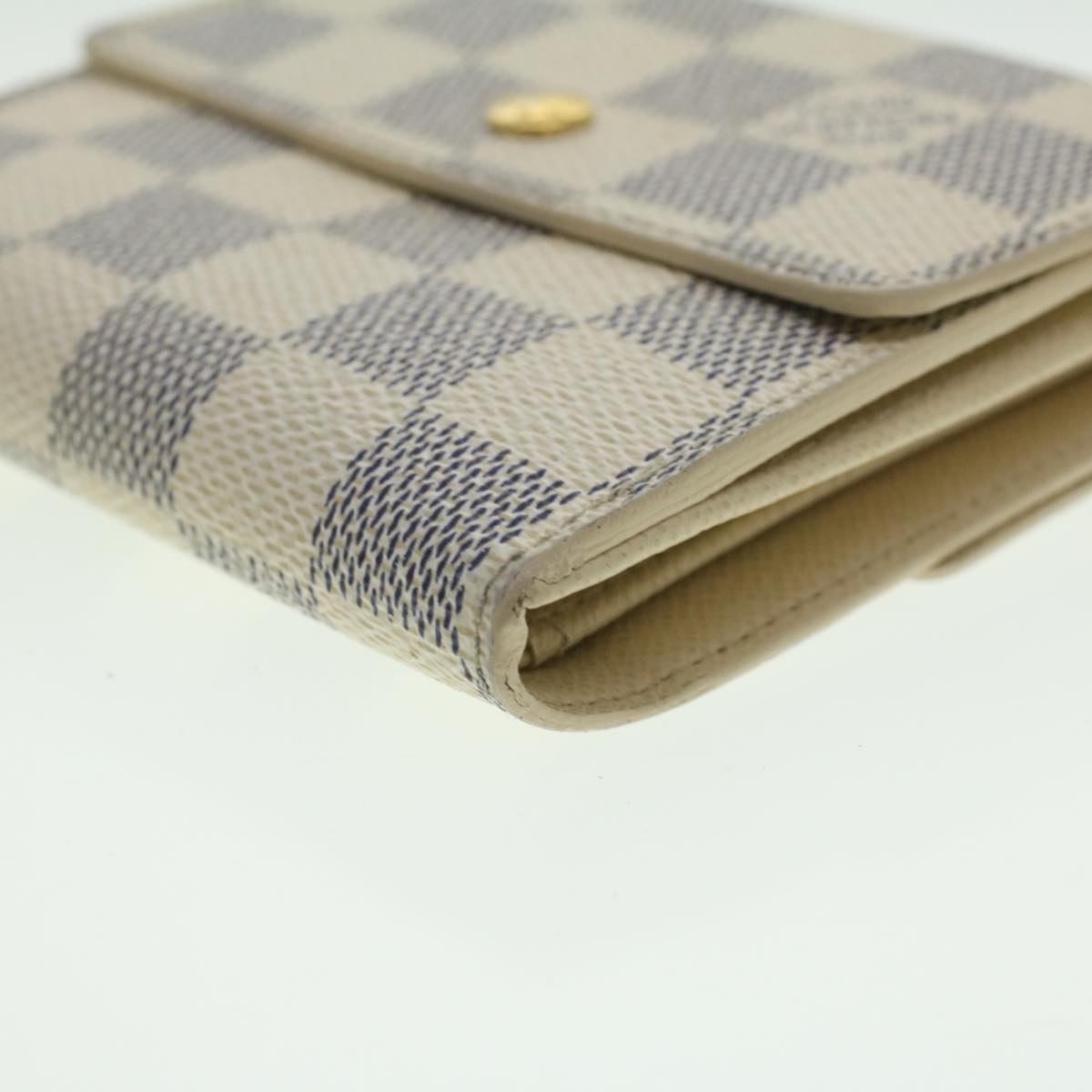 LOUIS VUITTON Damier Azur Portefeuille Elise Trifold Wallet N61733 LV 37390