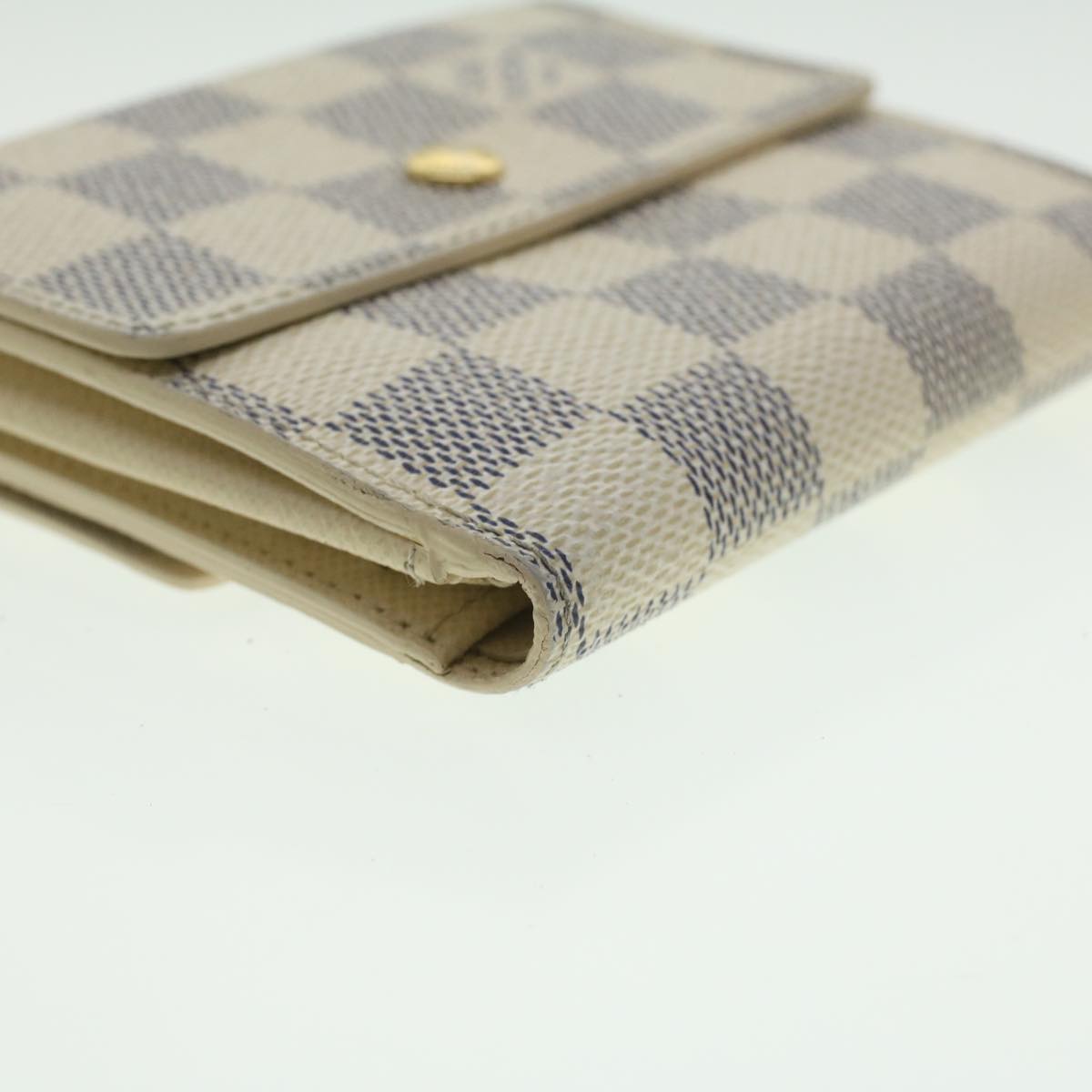 LOUIS VUITTON Damier Azur Portefeuille Elise Trifold Wallet N61733 LV 37390