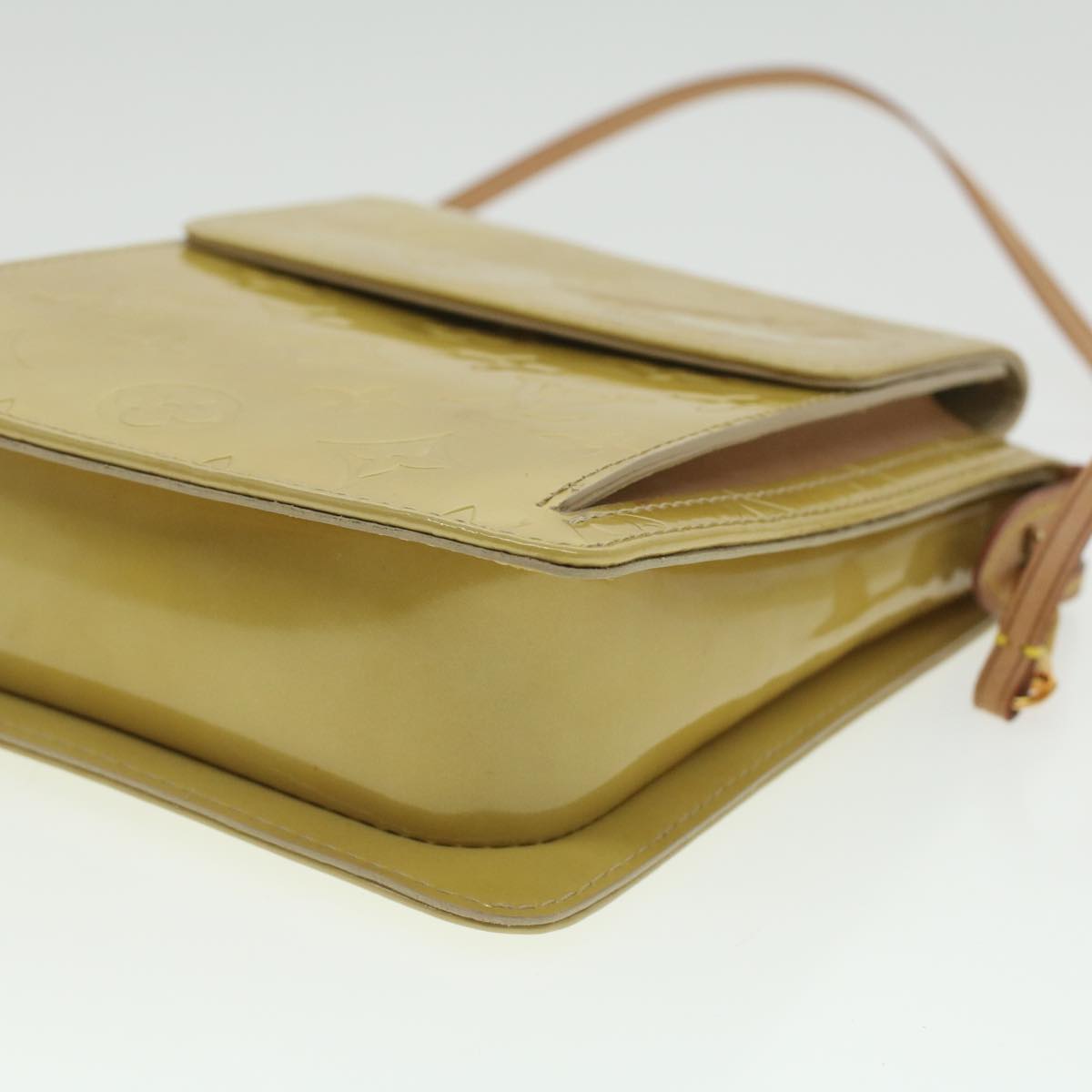 LOUIS VUITTON Monogram Vernis Motto Accessory Pouch Beige M91136 LV 37473