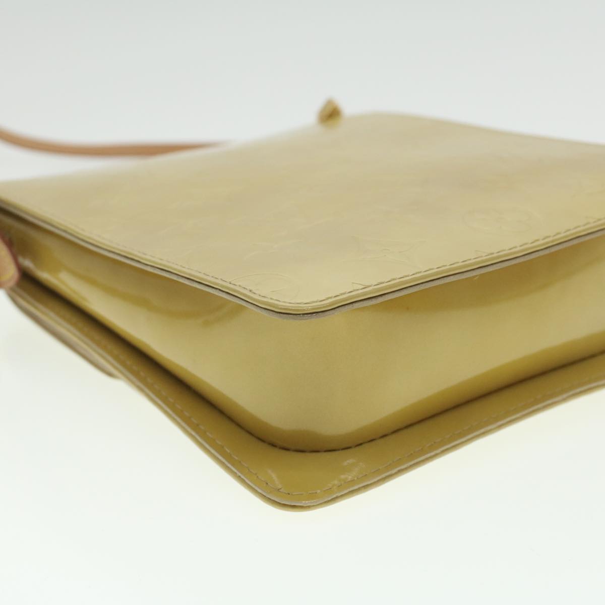 LOUIS VUITTON Monogram Vernis Motto Accessory Pouch Beige M91136 LV 37473