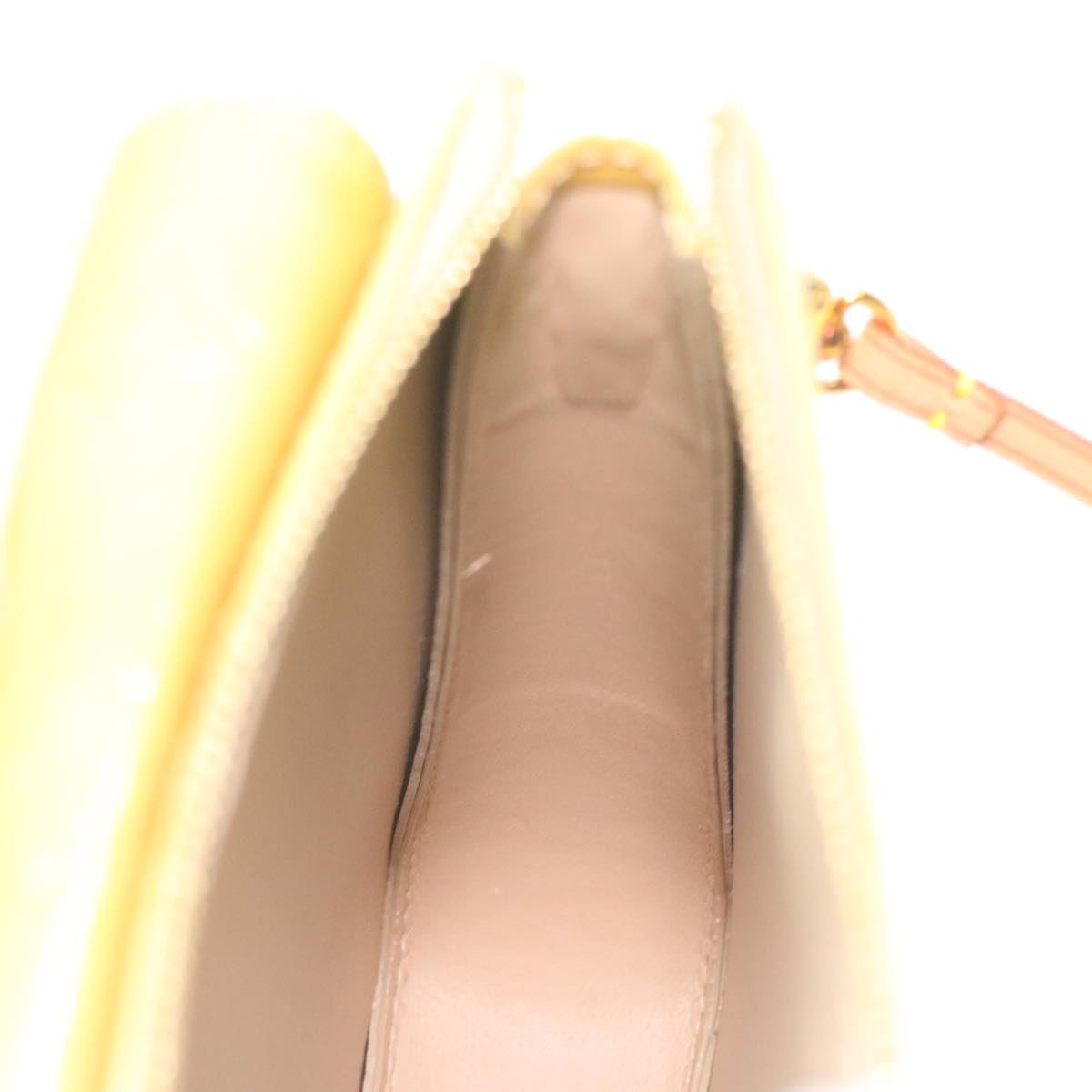 LOUIS VUITTON Monogram Vernis Motto Accessory Pouch Beige M91136 LV 37473