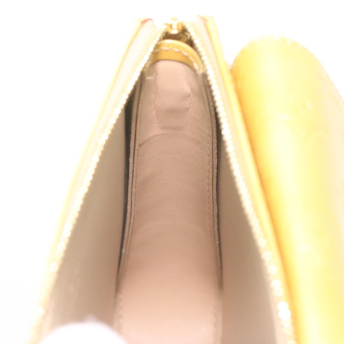 LOUIS VUITTON Monogram Vernis Motto Accessory Pouch Beige M91136 LV 37473