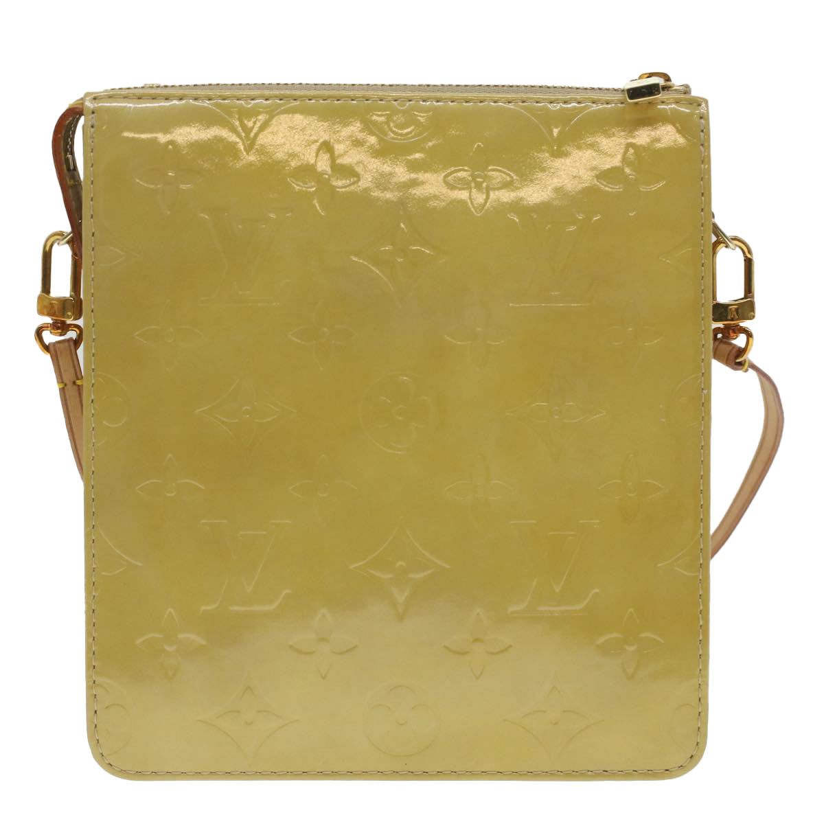 LOUIS VUITTON Monogram Vernis Motto Accessory Pouch Beige M91136 LV 37473