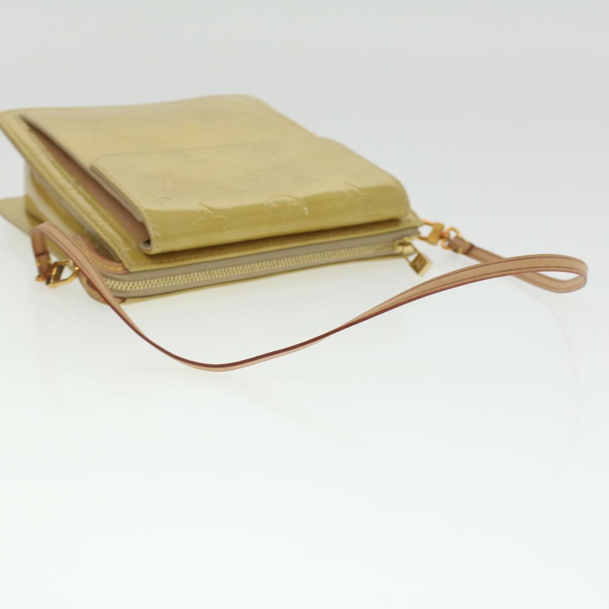 LOUIS VUITTON Monogram Vernis Motto Accessory Pouch Beige M91136 LV 37473