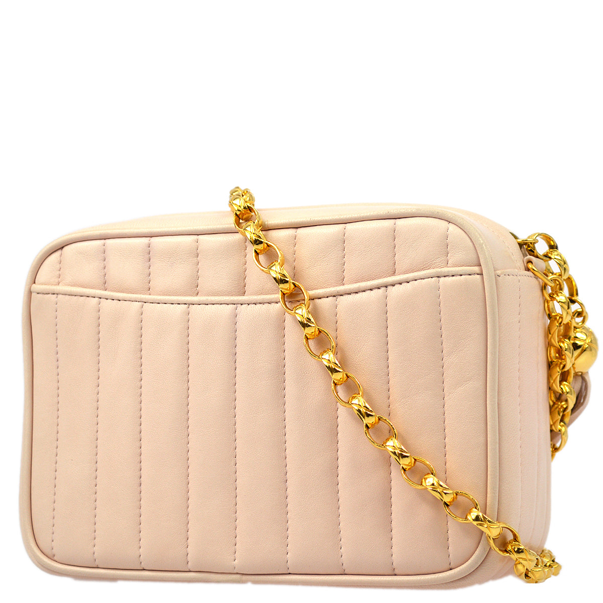 Luxury Chanel 1991-1994 Pink Lambskin Mini Vertical Pocket Camera Bag