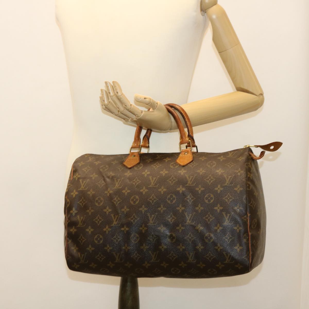 LOUIS VUITTON Monogram Speedy 40 Hand Bag M41522 LV 37827