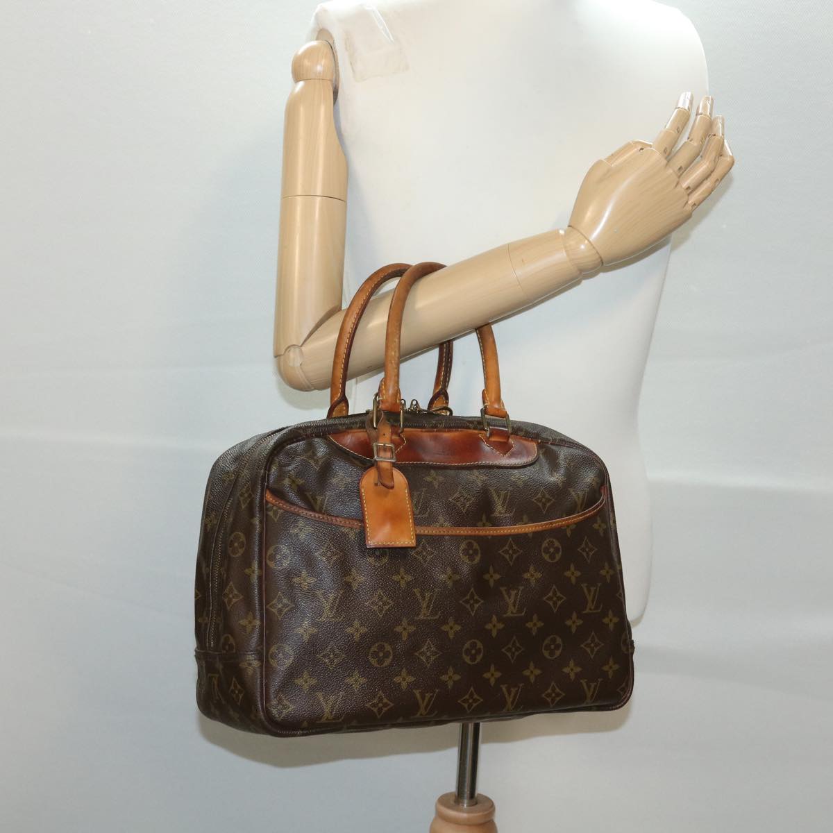 LOUIS VUITTON Monogram Deauville Hand Bag M47270 LV 37877