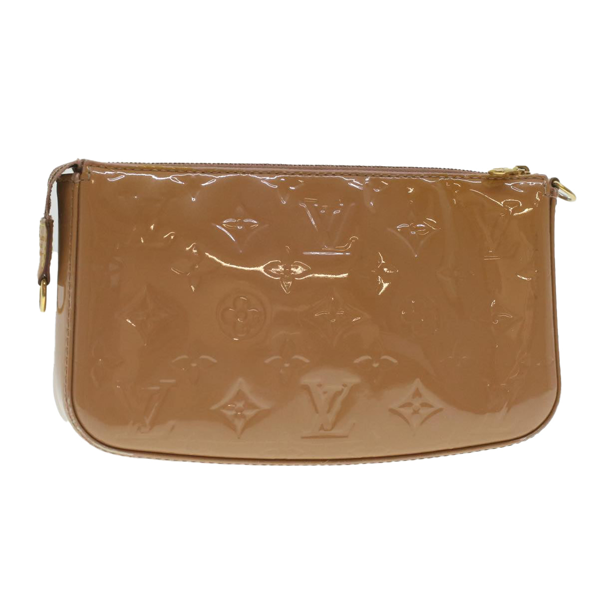 LOUIS VUITTON Vernis Pochette Accessoires Pouch Rose Velours M91575 37888