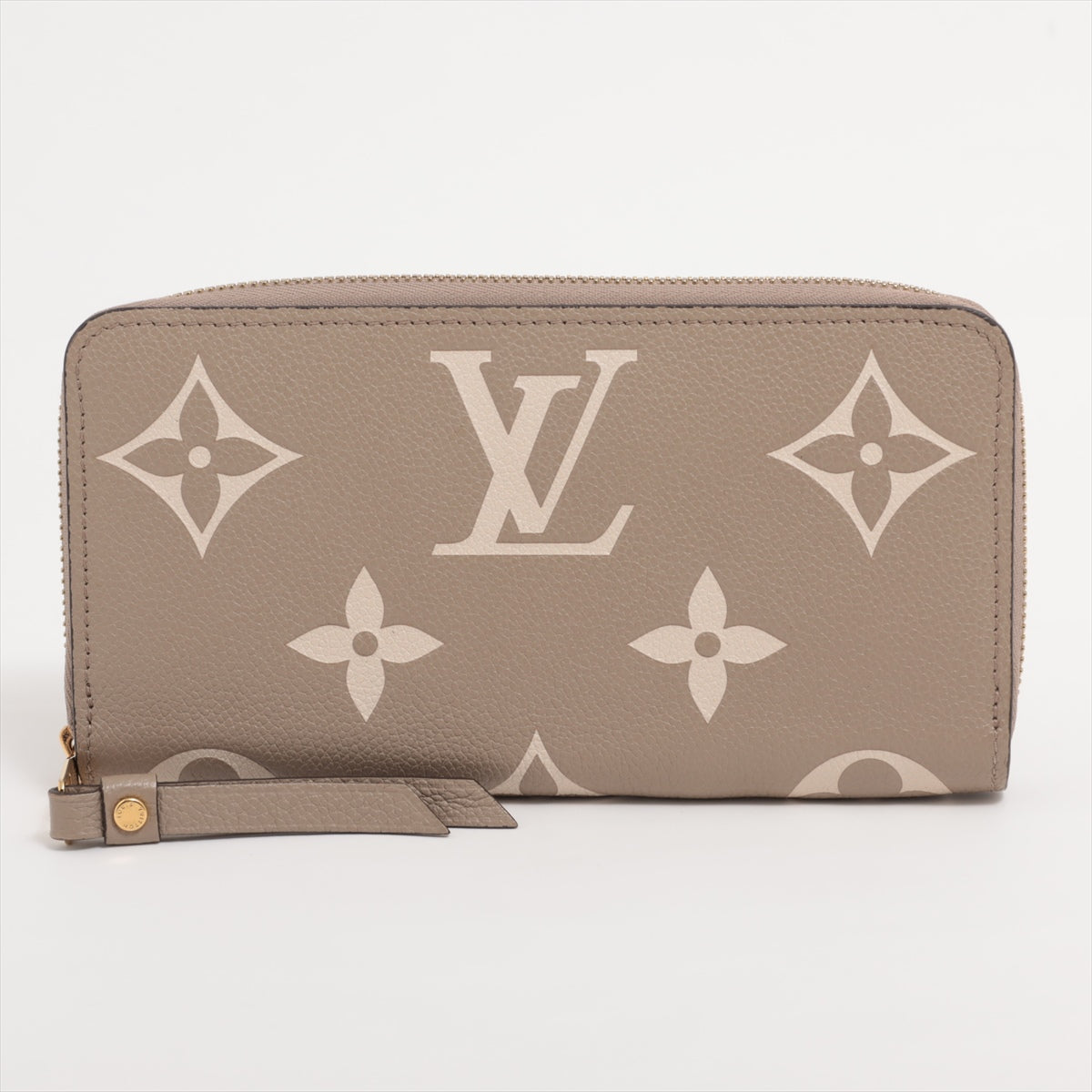 Louis Vuitton bicolor monogram implant zipper wallet M69794 turtle cream round zipper wallet  responsive allu