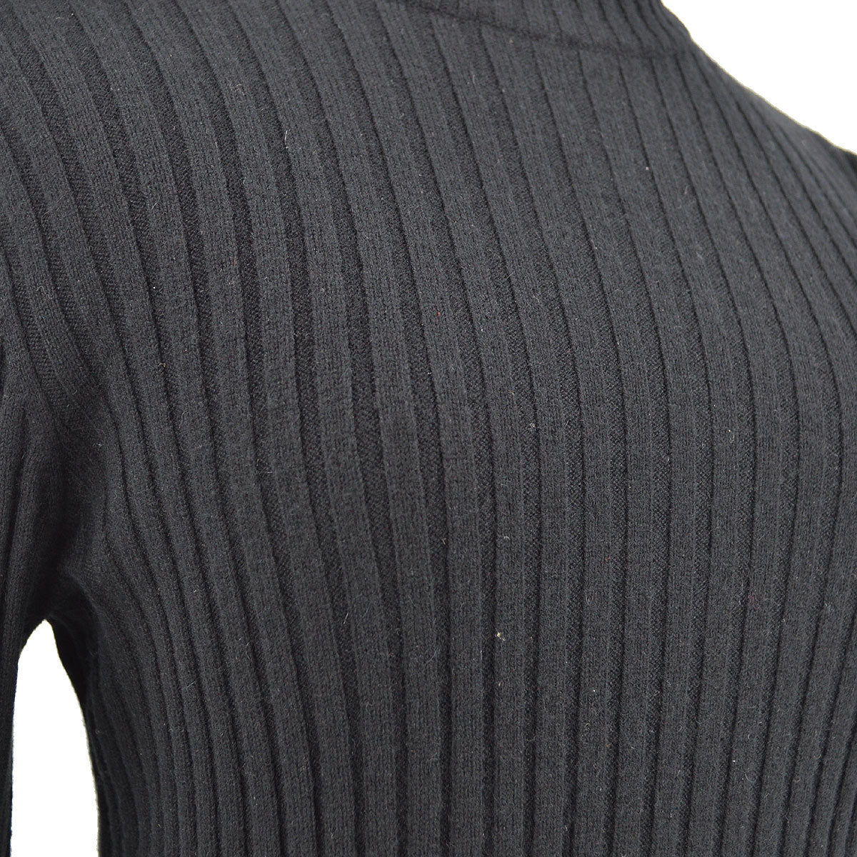 Luxury Chanel 1996 logo-patch ribbed cashmere jumper #40