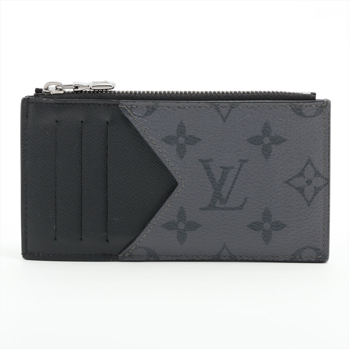 Louis Vuitton Monogram Eclipse Coin Card Holder M69533 Black X Grey Coin Case