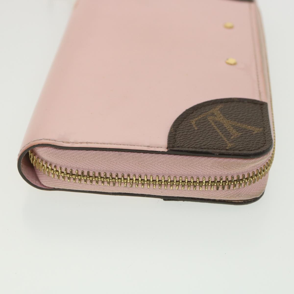 LOUIS VUITTON Monogram Vernis Zippy Venice Long Wallet Pink M62945 LV 38184