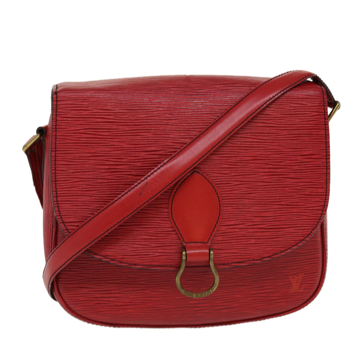 LOUIS VUITTON Epi Saint Cloud GM Shoulder Bag Red M52197 LV 38231