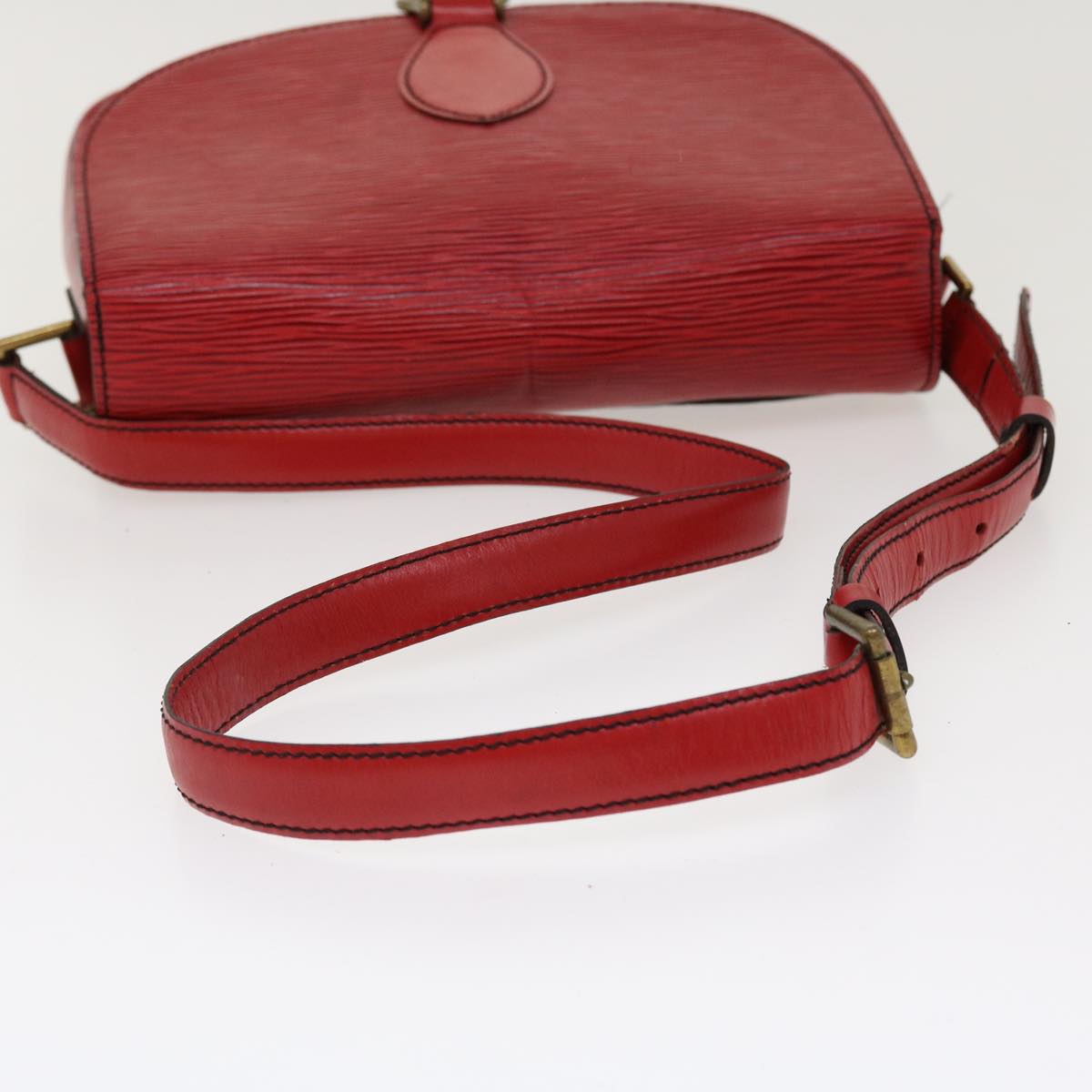 LOUIS VUITTON Epi Saint Cloud GM Shoulder Bag Red M52197 LV 38231