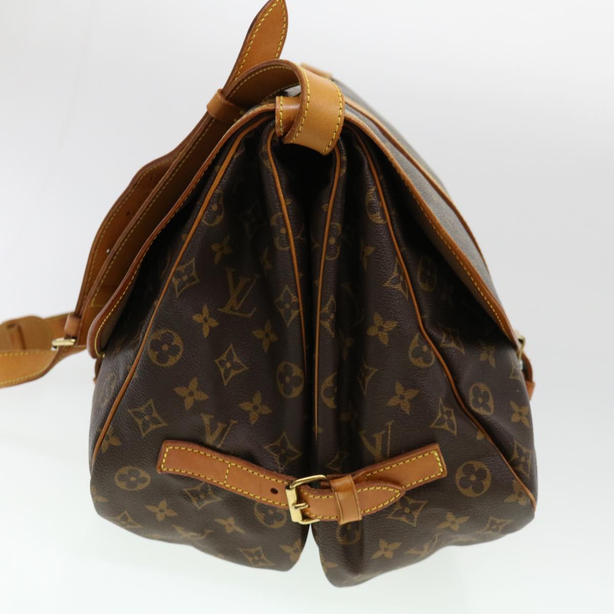 LOUIS VUITTON Monogram Saumur 35 Shoulder Bag M42254 LV 38286