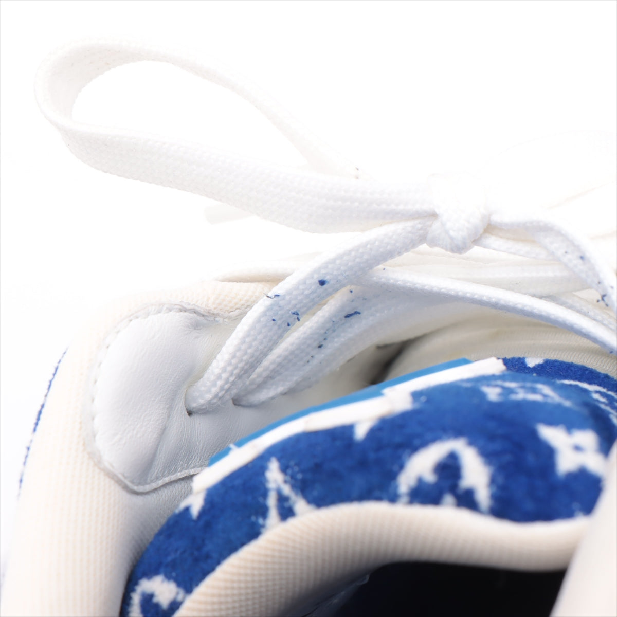 Louis Vuitton LV Trainer Line 23 Year Fabric Trainers 6 1/2 Men Blue LD0233 Monogram