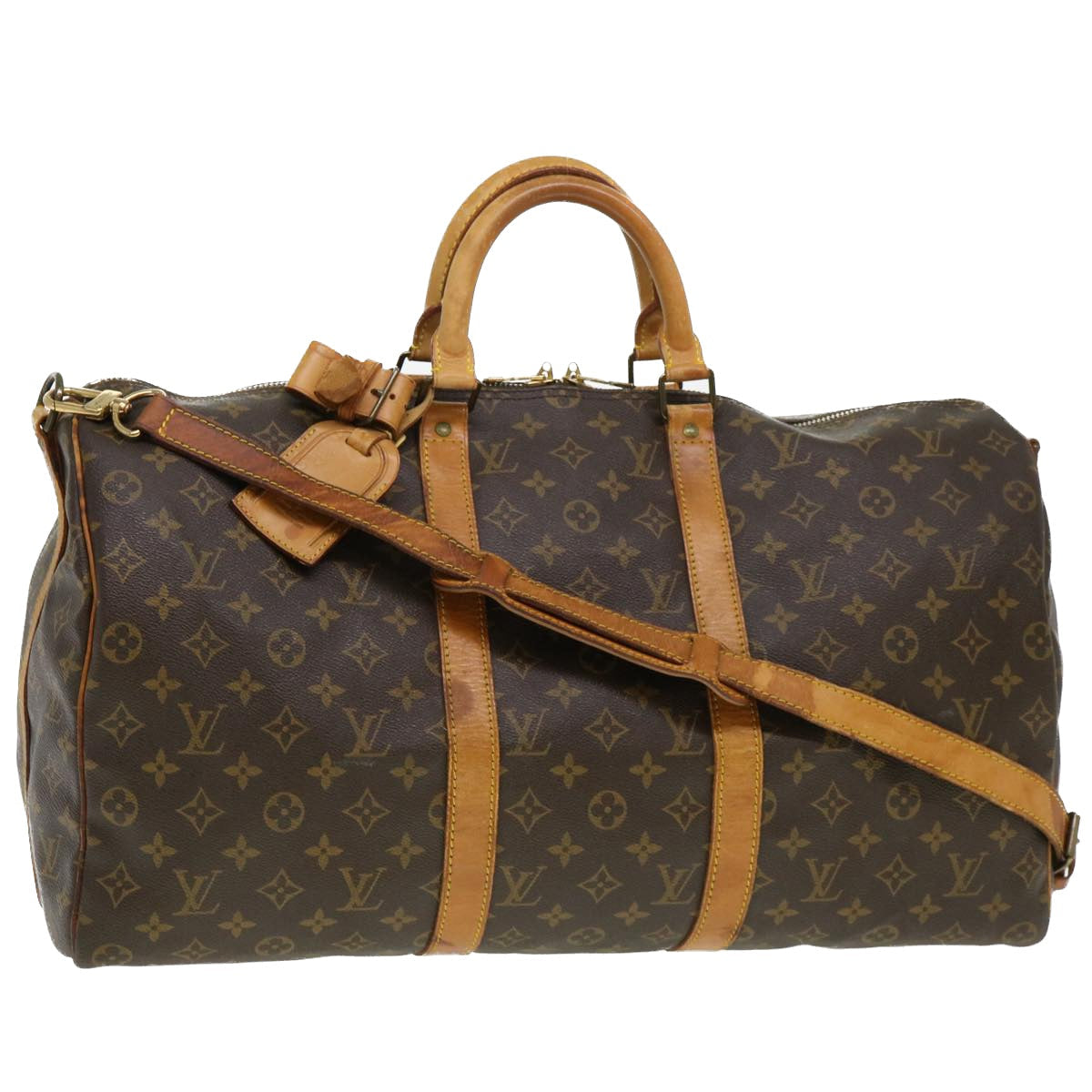LOUIS VUITTON Monogram Keepall Bandouliere 50 Boston Bag M41416 LV 38515